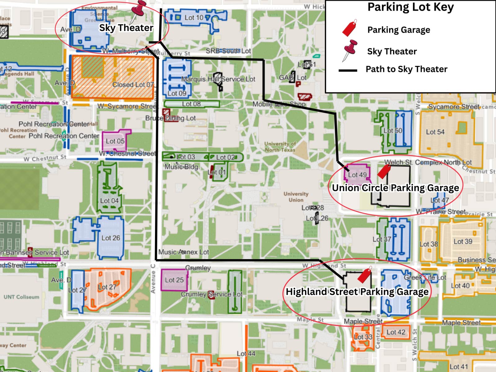 Bus parking